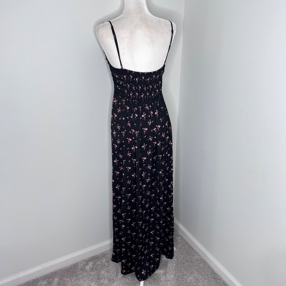 Intimately Free People Out & About Maxi Floral Slip Lace Black Dress M - Picture 6 of 8